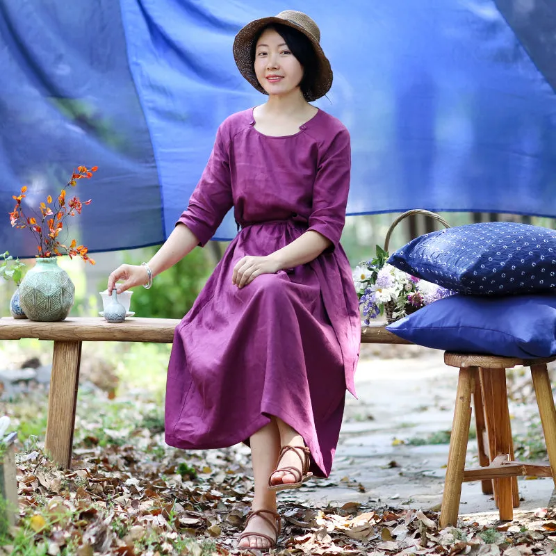 Linen Women Dresses Summer Women DressesWC961823