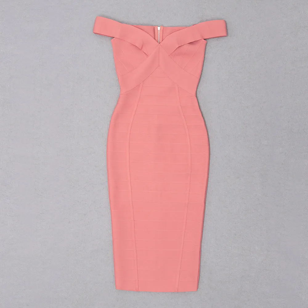 MELEK Sexy V Neck Bandage Dress